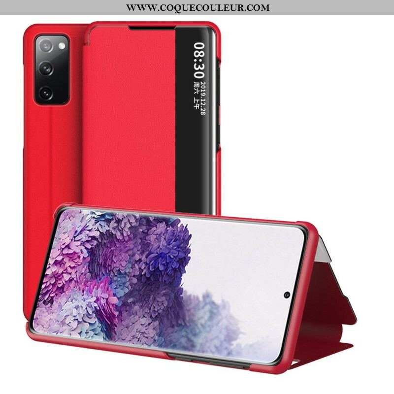 View Cover Samsung Galaxy S20 FE Simili Cuir Texturé