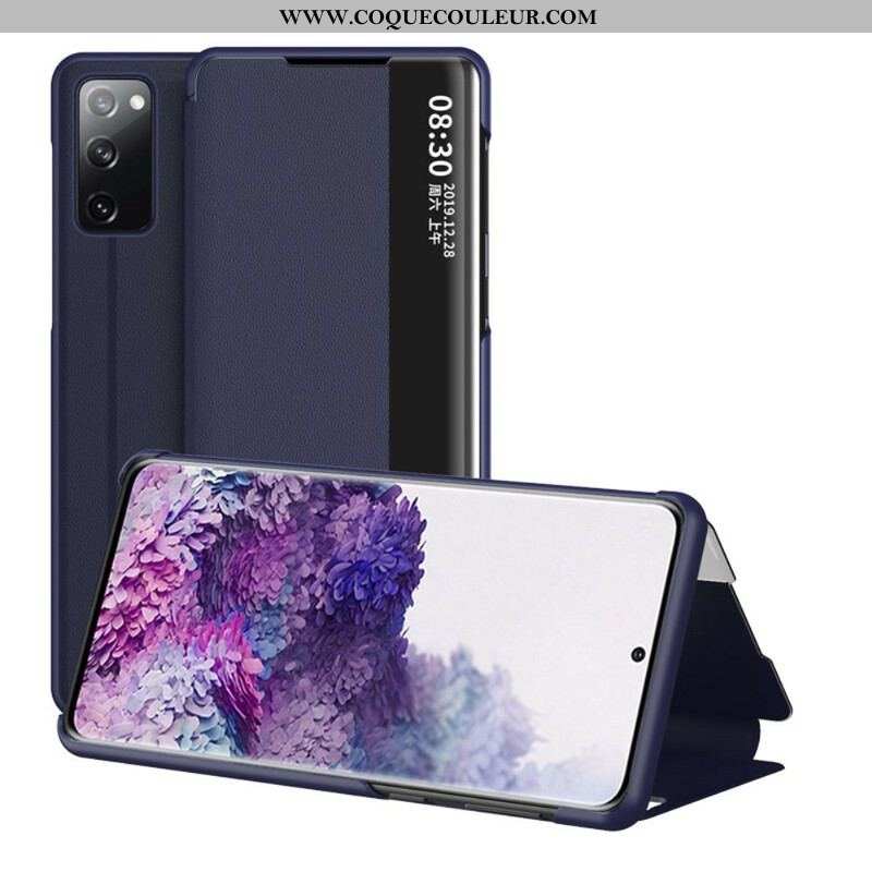 View Cover Samsung Galaxy S20 FE Simili Cuir Texturé