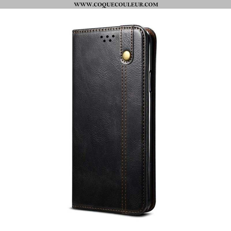 Flip Cover Samsung Galaxy S20 FE Simili Cuir Ciré