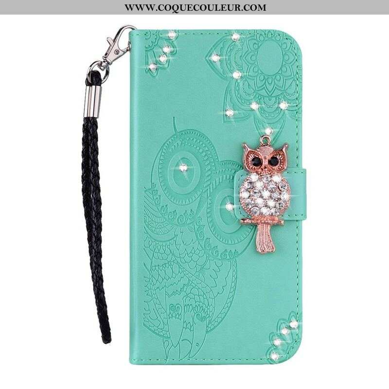 Housse Samsung Galaxy S20 FE Hibou Mandala et Breloque