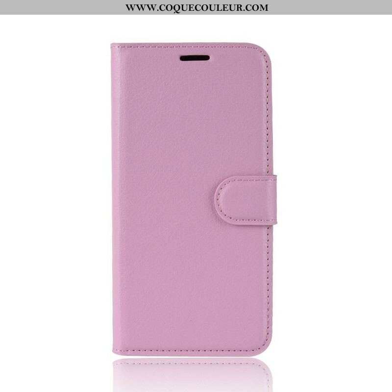 Housse Samsung Galaxy S20 FE Simili Cuir Litchi Classique