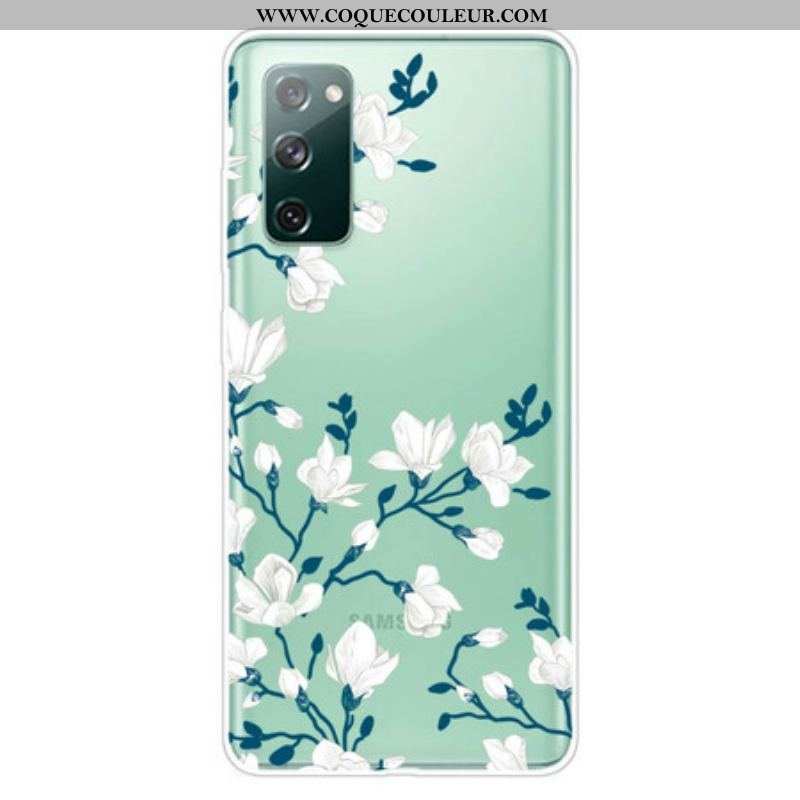 Coque Samsung Galaxy S20 FE Fleurs Blanches