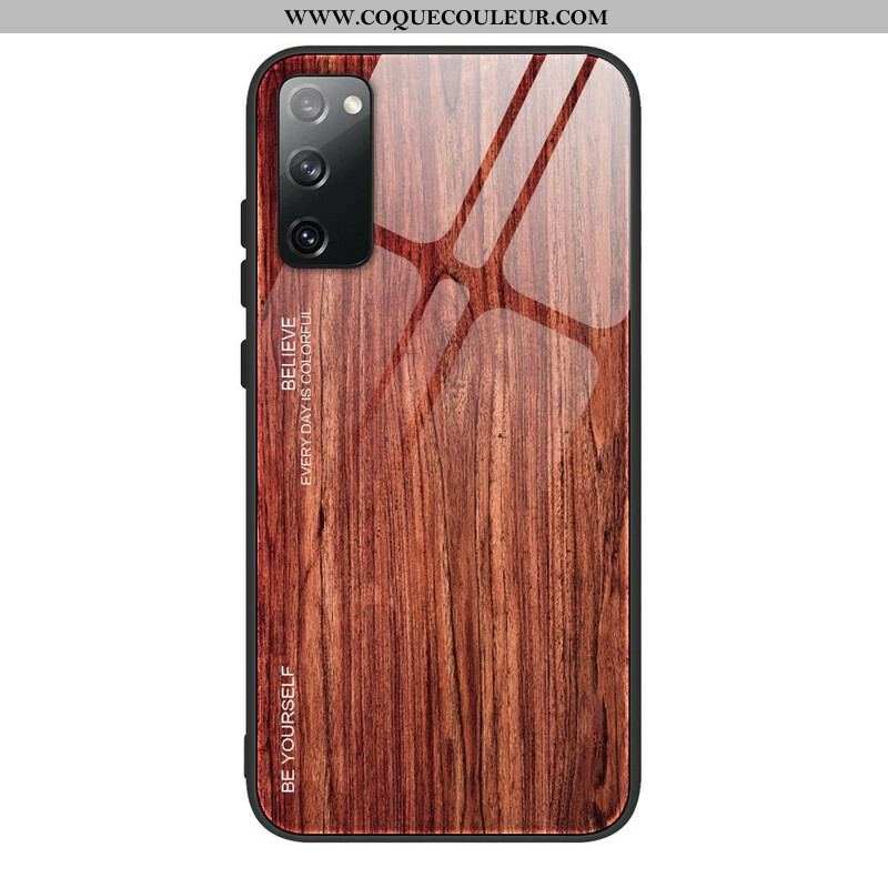 Coque Samsung Galaxy S20 FE Verre Trempé Design Bois