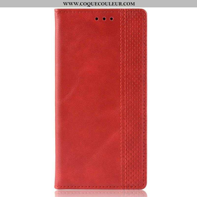 Flip Cover Samsung Galaxy S20 Plus / S20 Plus 5G Effet Cuir Vintage Stylisé