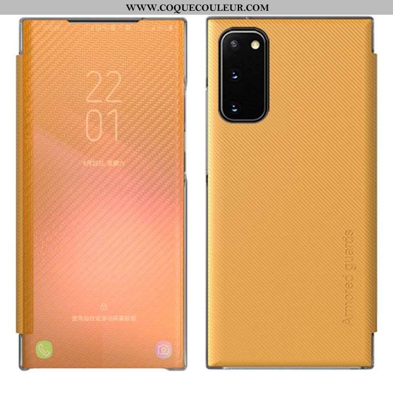 Flip Cover Samsung Galaxy S20 Plus / S20 Plus 5G Fibre Carbone Translucide