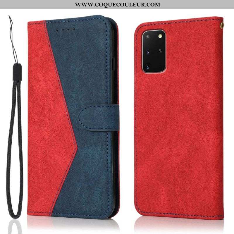 Housse Samsung Galaxy S20 Plus / S20 Plus 5G Simili Cuir Bicolore Triangle