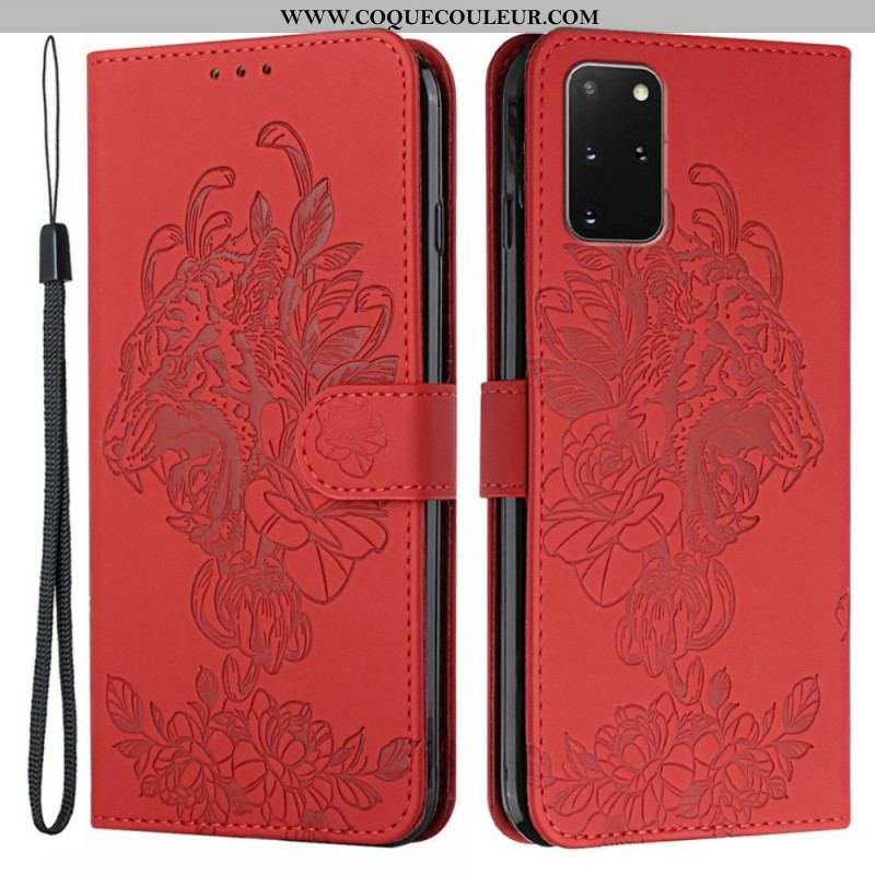 Housse Samsung Galaxy S20 Plus / S20 Plus 5G Tigre Baroque à Lanière