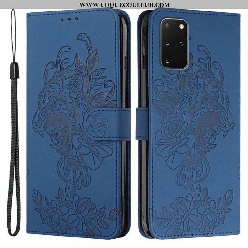 Housse Samsung Galaxy S20 Plus / S20 Plus 5G Tigre Baroque à Lanière