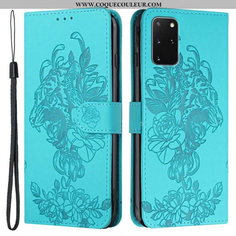 Housse Samsung Galaxy S20 Plus / S20 Plus 5G Tigre Baroque à Lanière