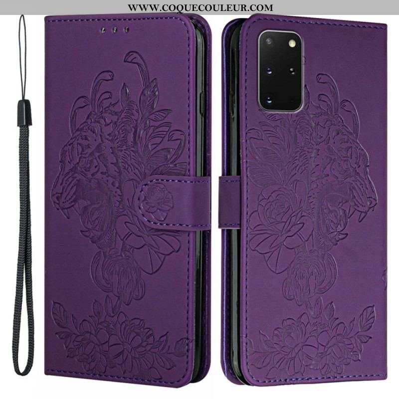 Housse Samsung Galaxy S20 Plus / S20 Plus 5G Tigre Baroque à Lanière