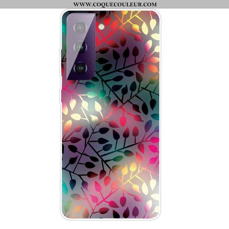 Coque Samsung Galaxy S21 5G Feuilles