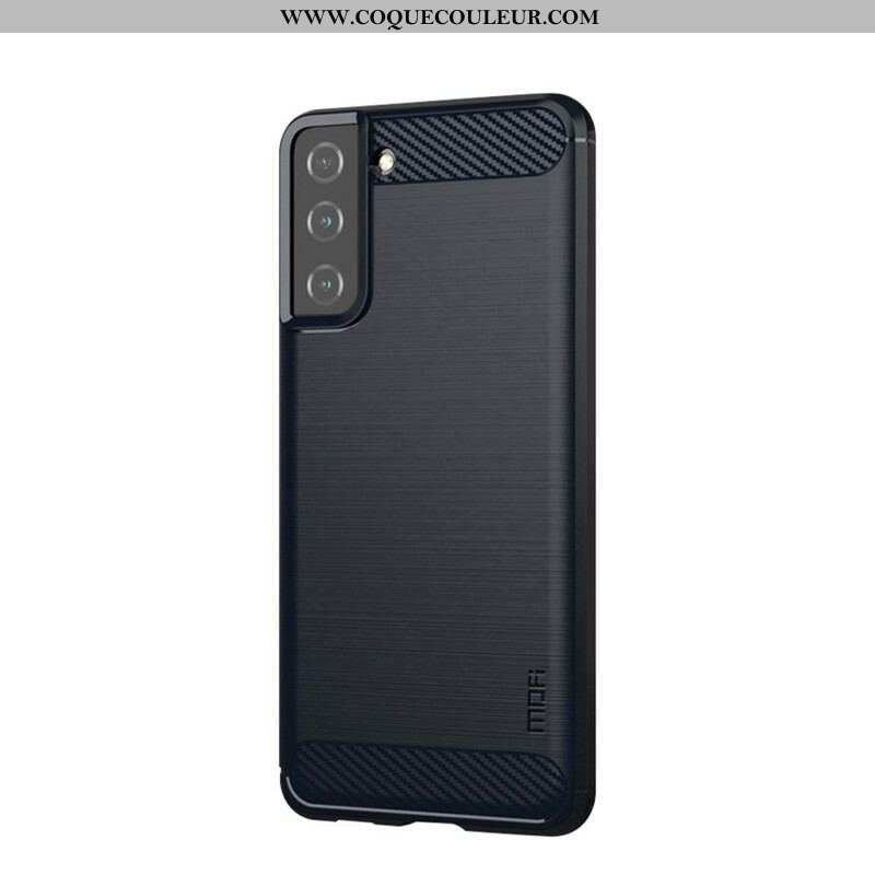 Coque Samsung Galaxy S21 5G Fibre Carbone Brossée MOFI