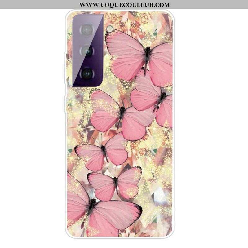 Coque Samsung Galaxy S21 5G Beaux Papillons