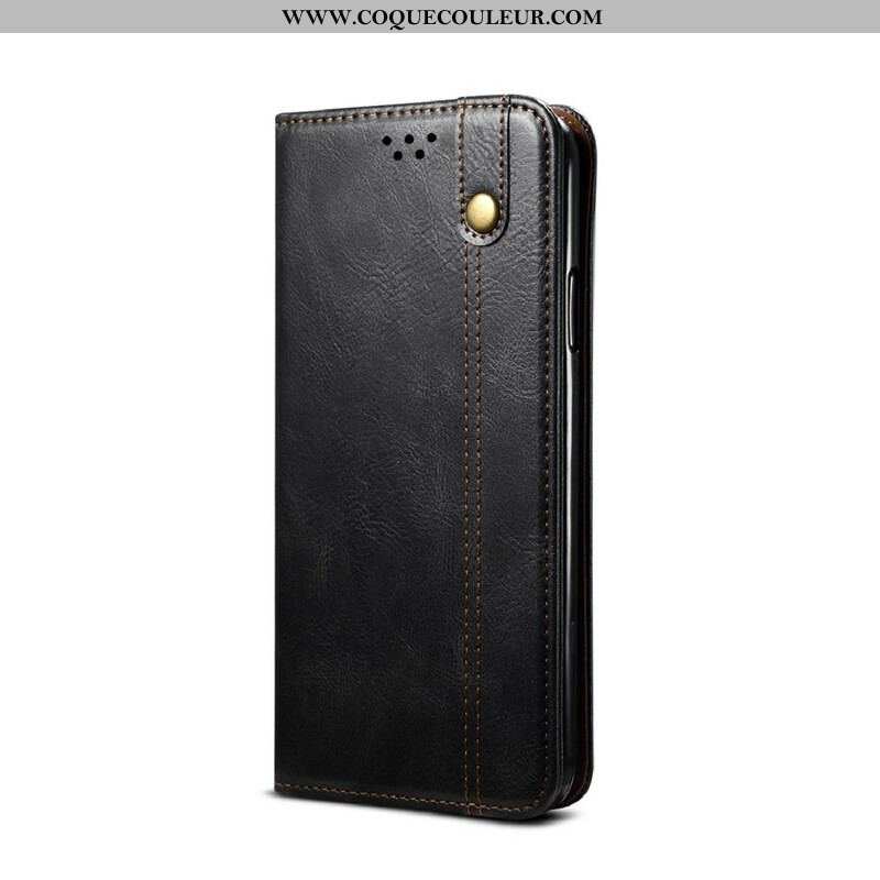 Flip Cover Samsung Galaxy S21 5G Simili Cuir Ciré