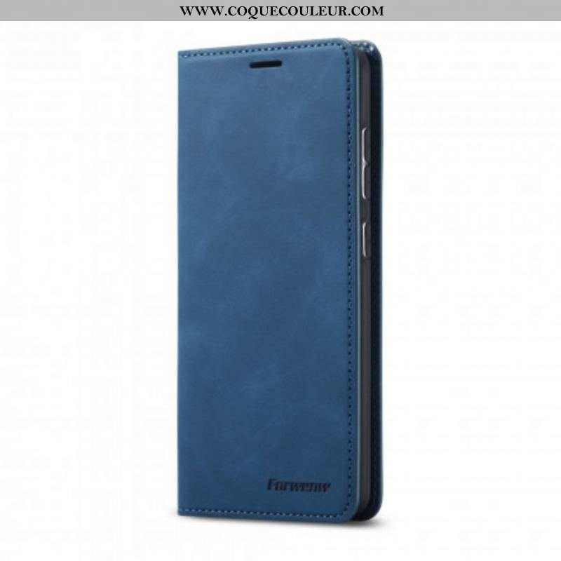 Flip Cover Samsung Galaxy S21 5G Effet Cuir FORWENW