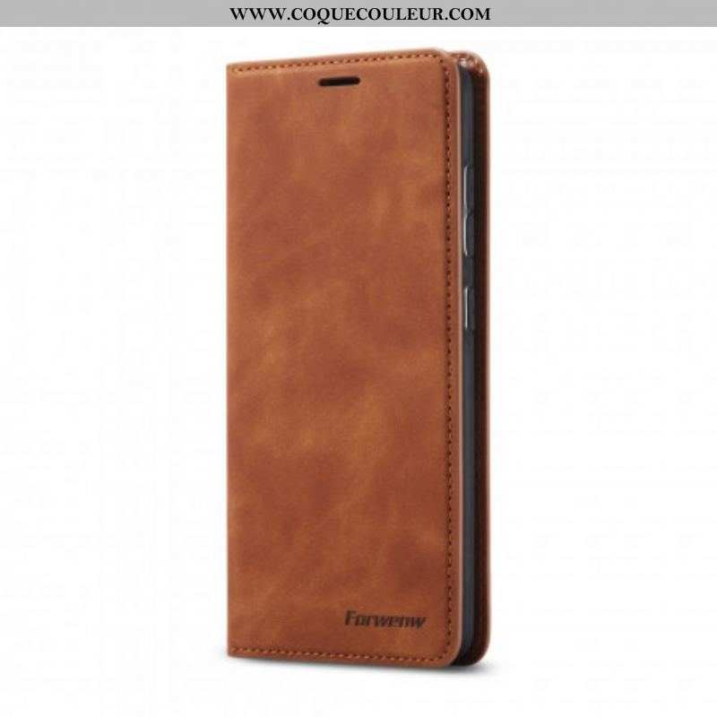 Flip Cover Samsung Galaxy S21 5G Effet Cuir FORWENW