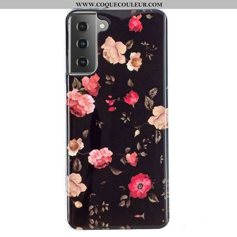 Coque Samsung Galaxy S21 5G Série Floralies Fluorescente