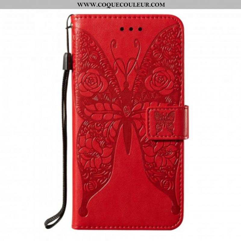 Housse Samsung Galaxy S21 5G Papillon Motif en Fleurs