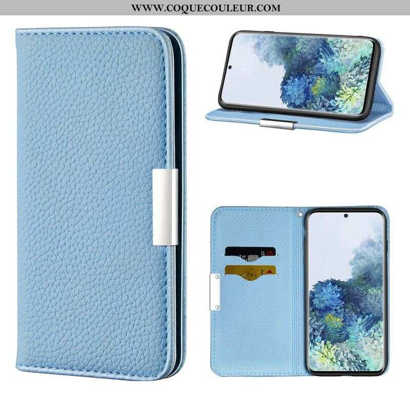 Flip Cover Samsung Galaxy S21 5G Simili Cuir Litchi Ultra Chic