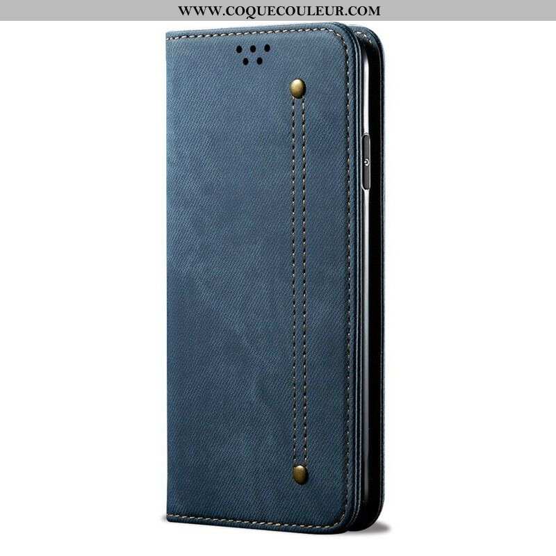 Flip Cover Samsung Galaxy S21 FE Tissu Jeans