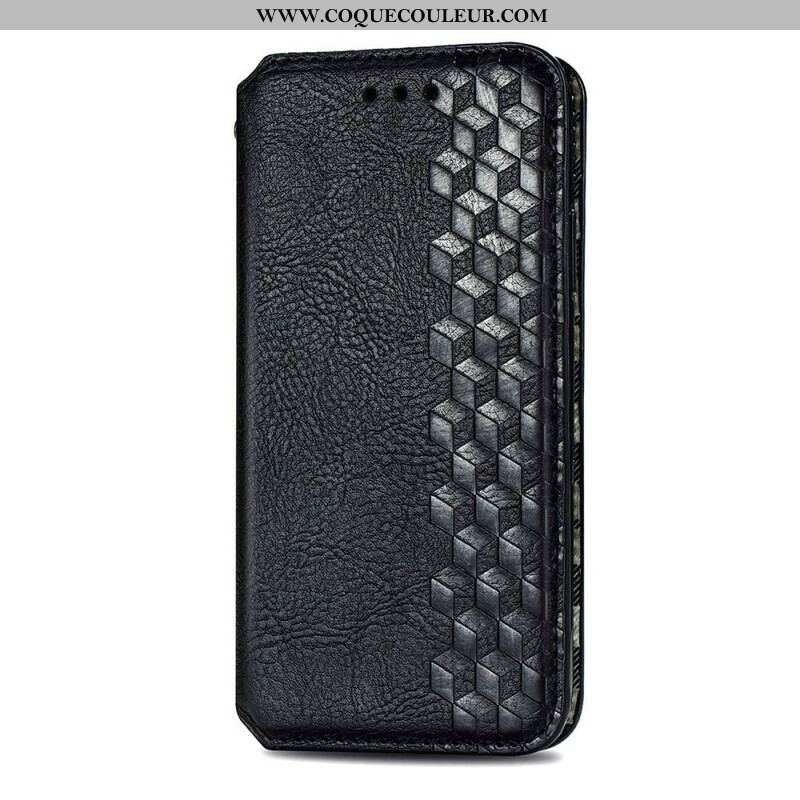 Flip Cover Samsung Galaxy S21 FE Effet Cuir Texture Diamant