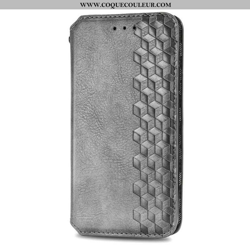 Flip Cover Samsung Galaxy S21 FE Effet Cuir Texture Diamant