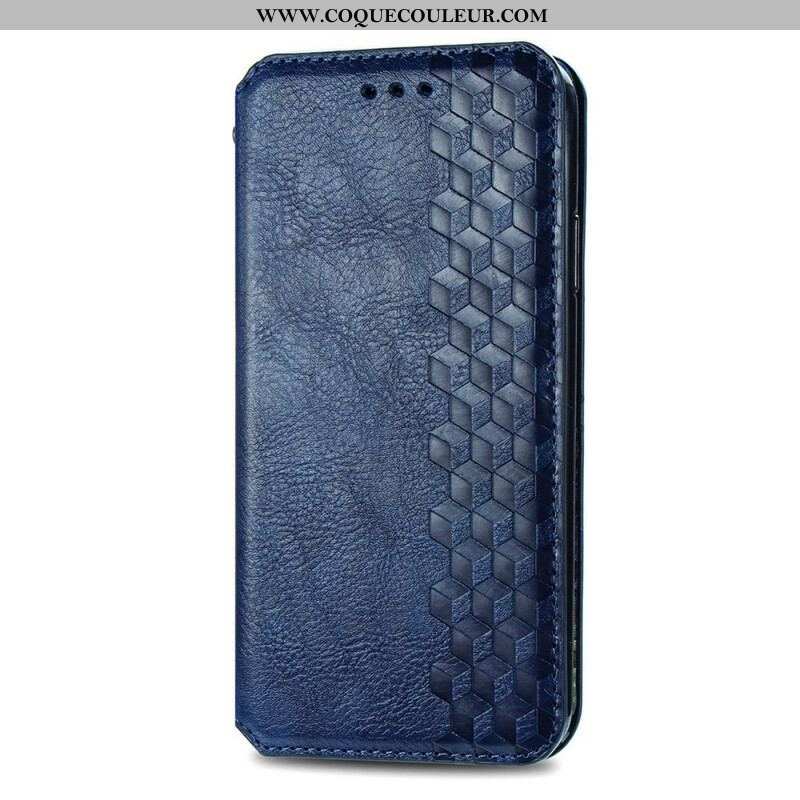 Flip Cover Samsung Galaxy S21 FE Effet Cuir Texture Diamant