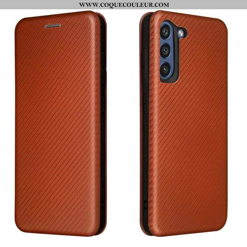 Flip Cover Samsung Galaxy S21 FE Fibre Carbone