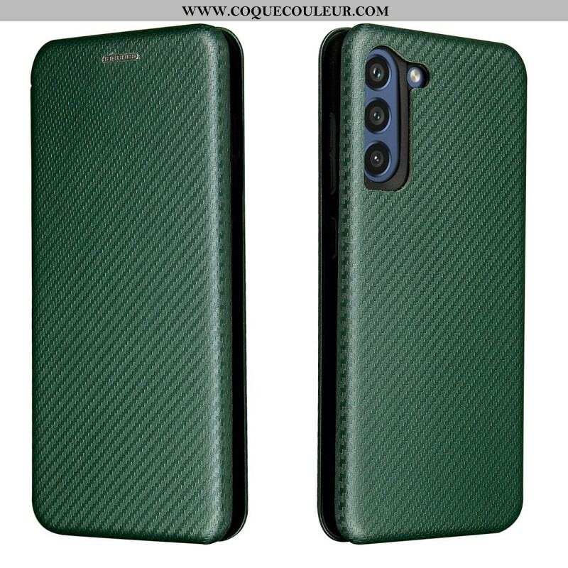 Flip Cover Samsung Galaxy S21 FE Fibre Carbone