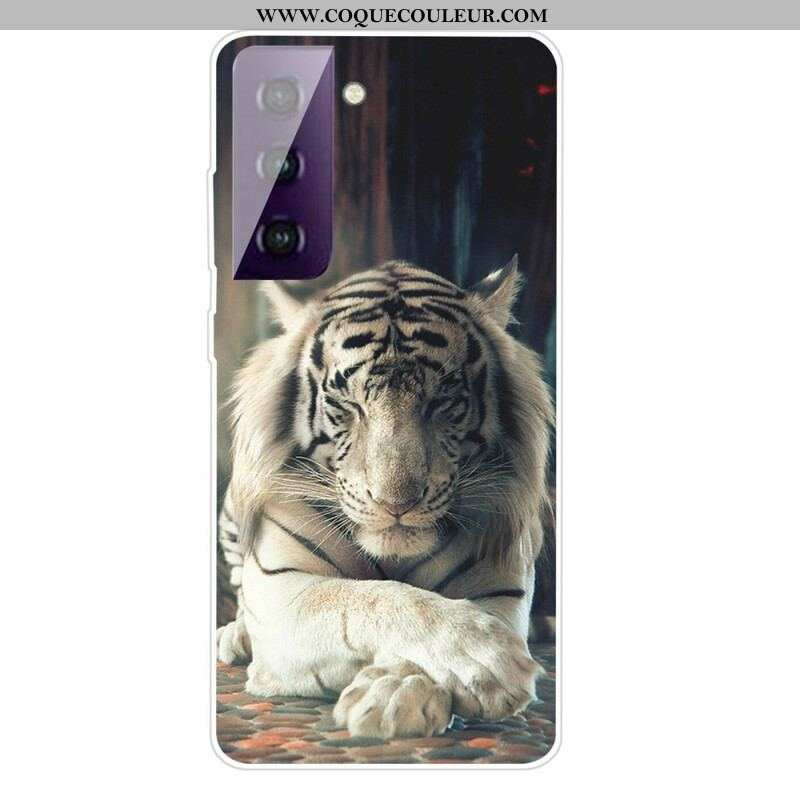 Coque Samsung Galaxy S21 FE Flexible Tigre