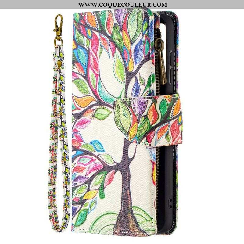 Housse Samsung Galaxy S21 FE Poche Zippée Arbre