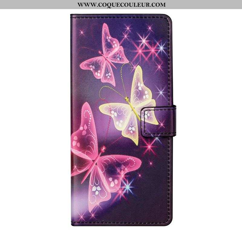 Housse Samsung Galaxy S21 FE Papillons et Fleurs