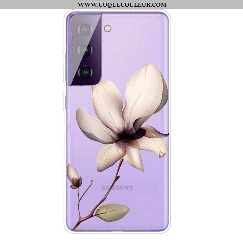 Coque Samsung Galaxy S21 FE Transparente Une Fleur