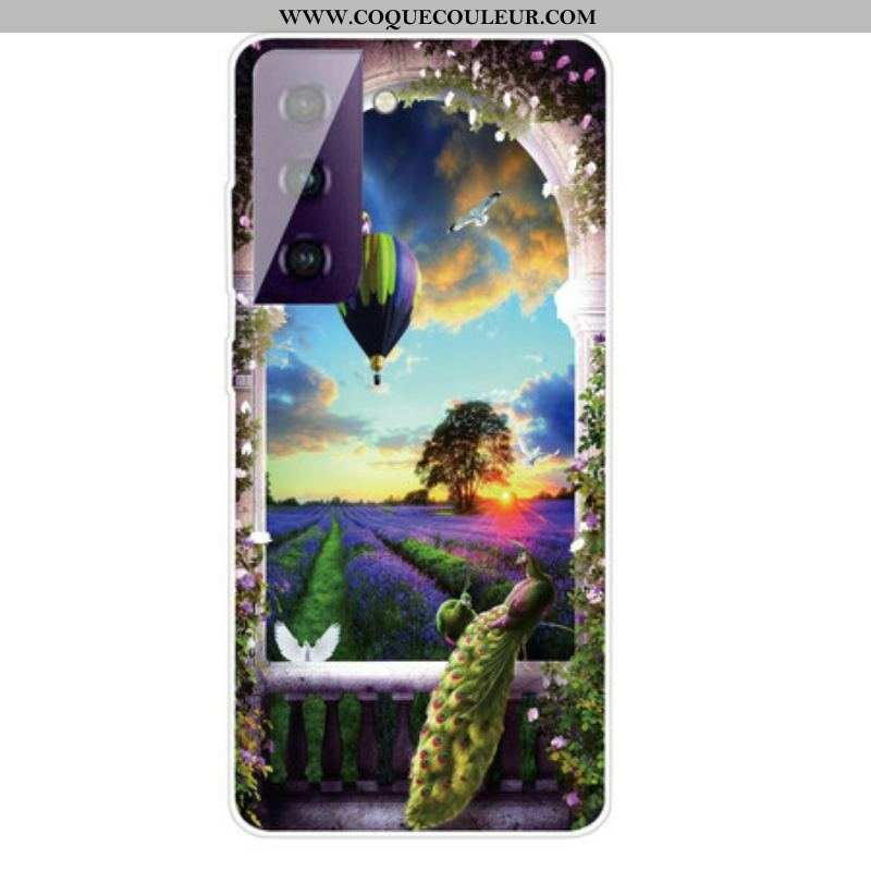 Coque Samsung Galaxy S21 FE Flexible Montgolfière