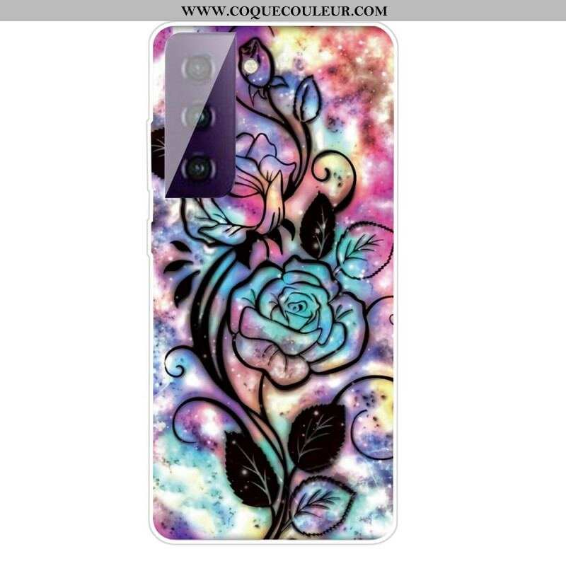 Coque Samsung Galaxy S21 FE Fleurs Graphiques