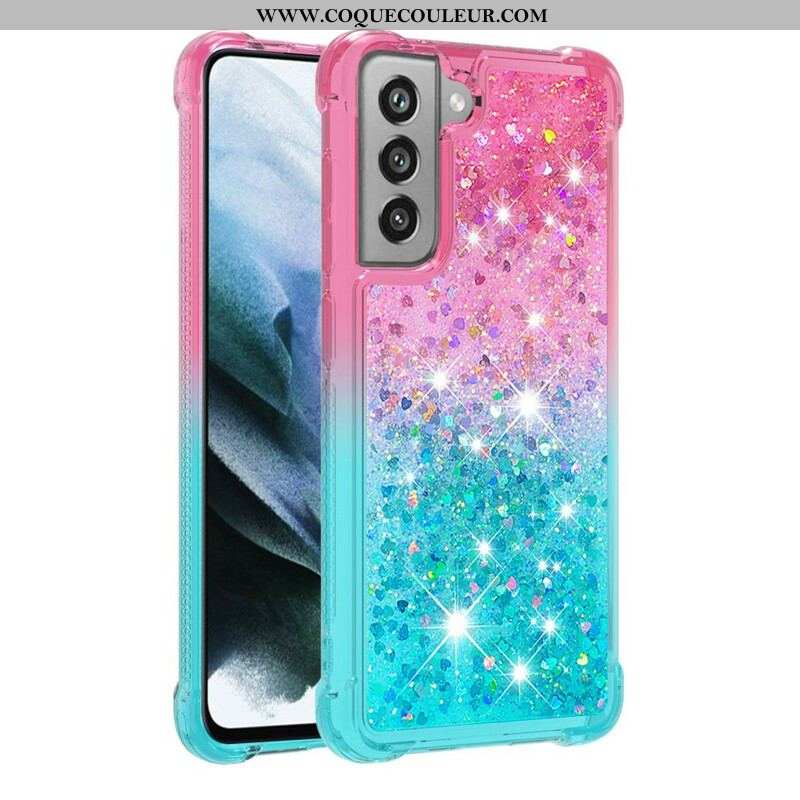 Coque Samsung Galaxy S21 FE Paillettes Colors