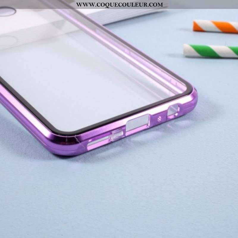 Coque Samsung Galaxy S21 Plus 5G Rebords Métal et Double Verre Trempé