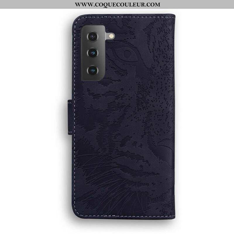 Housse Samsung Galaxy S21 Plus 5G Empreinte Face de Tigre