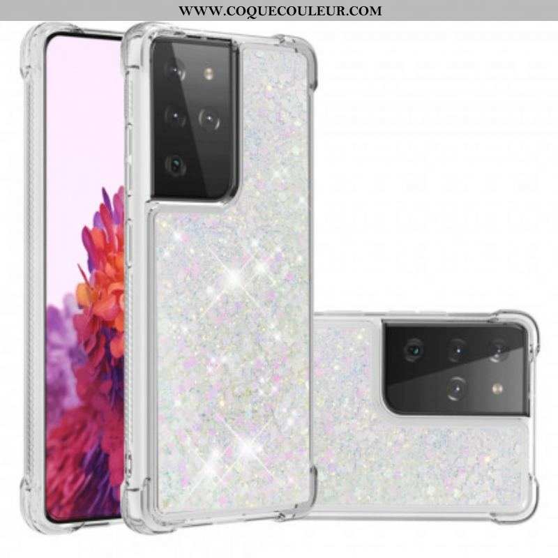 Coque Samsung Galaxy S21 Ultra 5G Désires Paillettes