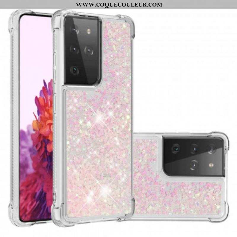 Coque Samsung Galaxy S21 Ultra 5G Désires Paillettes