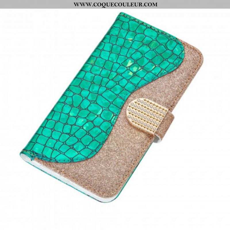 Housse Samsung Galaxy S21 Ultra 5G Croco Diamants