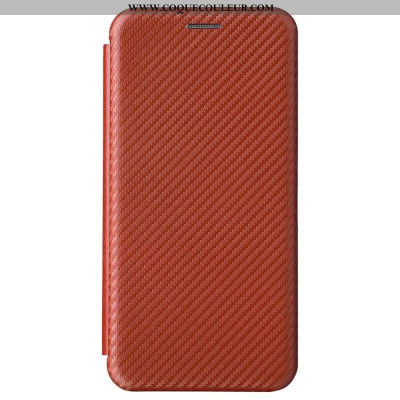 Flip Cover Samsung Galaxy S22 5G Fibre Carbone