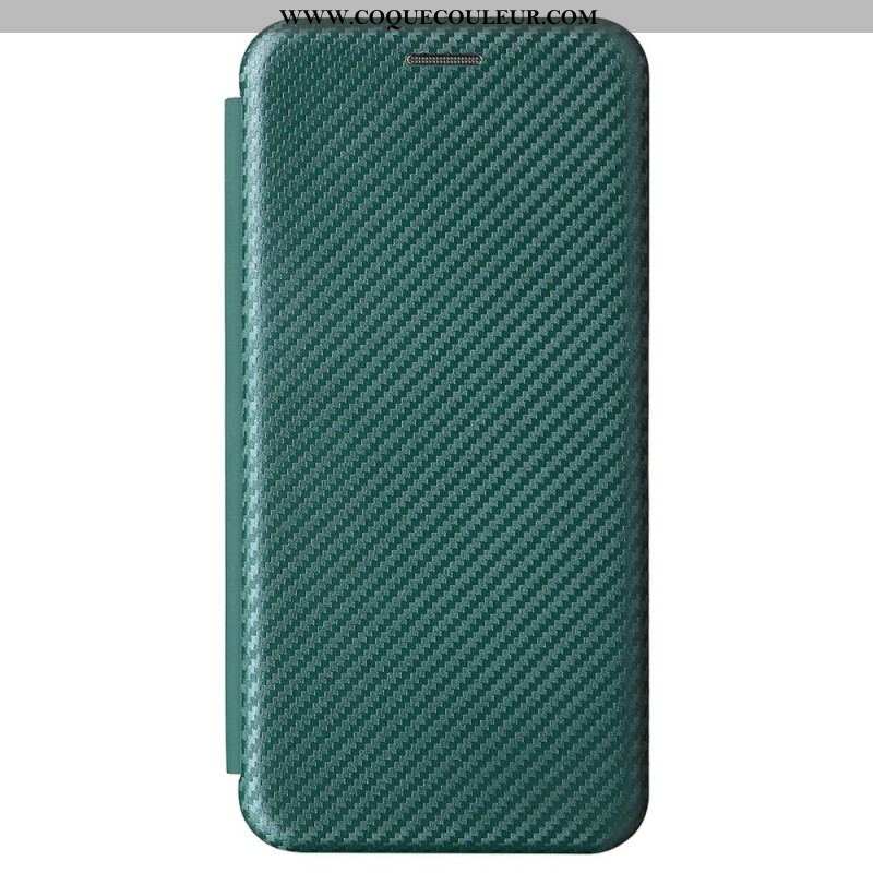 Flip Cover Samsung Galaxy S22 5G Fibre Carbone