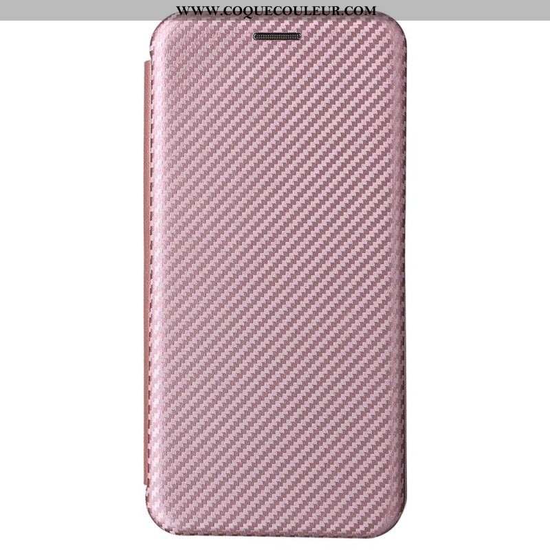 Flip Cover Samsung Galaxy S22 5G Fibre Carbone