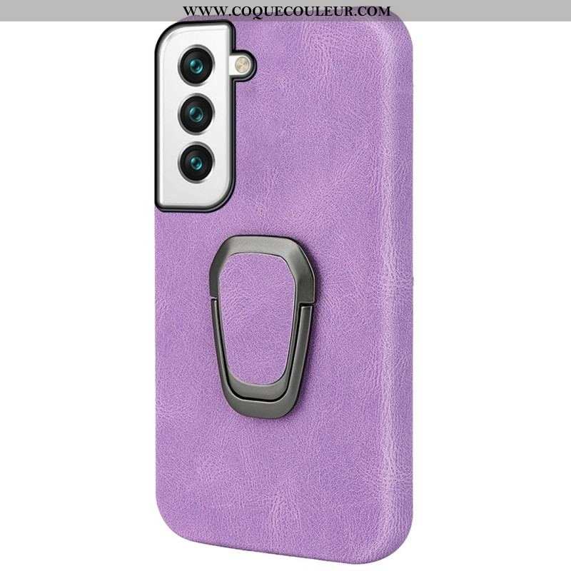 Coque Samsung Galaxy S22 5G Effet Cuir Anneau-Support New Colors