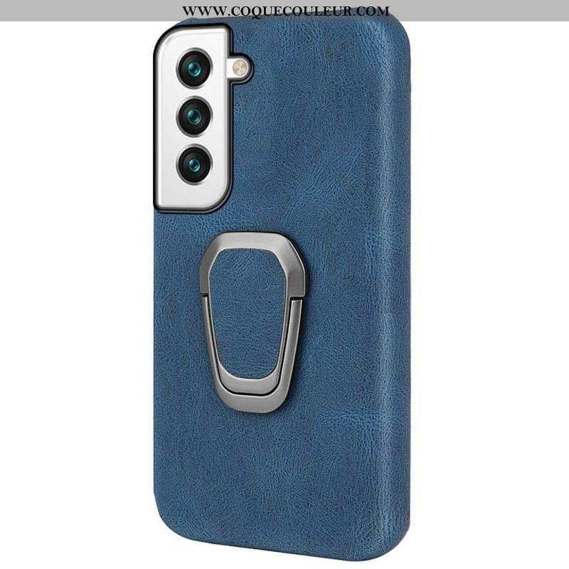 Coque Samsung Galaxy S22 5G Effet Cuir Anneau-Support New Colors