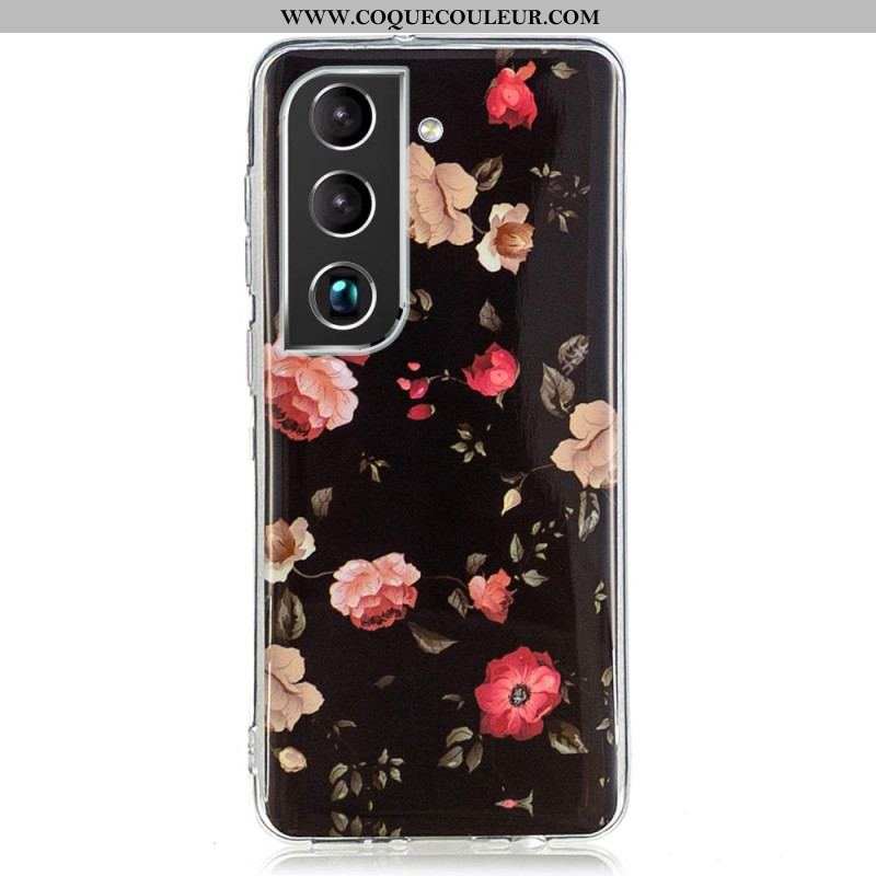 Coque Samsung Galaxy S22 5G Fleurs Liberty Fluorescente