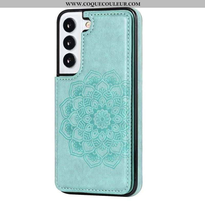 Coque Samsung Galaxy S22 5G Porte-Cartes Impression Mandala