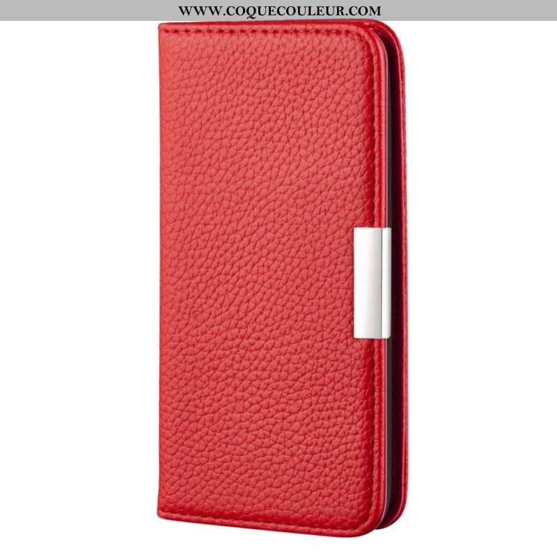 Flip Cover Samsung Galaxy S22 5G Simili Cuir Litchi Ultra Chic