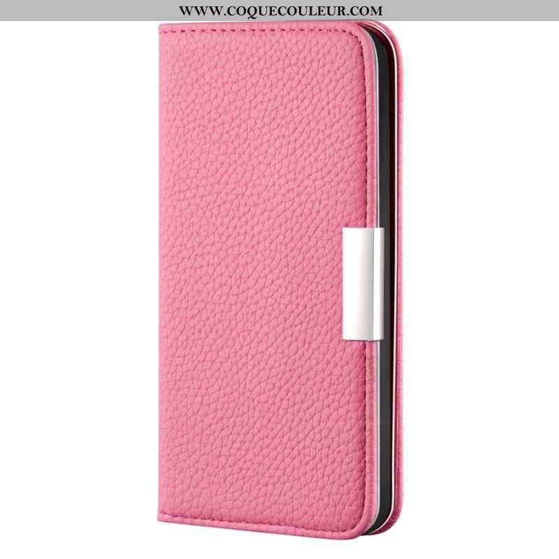 Flip Cover Samsung Galaxy S22 5G Simili Cuir Litchi Ultra Chic